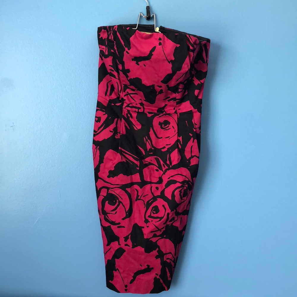 Express Strapless Floral Dress